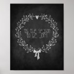 Tis The Season Chalkboard Poster<br><div class="desc">A Christmas poster depicting a wreath around the text "'Tis the season to be jolly!" on a black chalkboard. This poster looks like a real chalkboard, but you won't have to deal with chalk dust! Perfect for the holidays. We're leaving all size options open, but the poster was optimized for...</div>