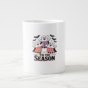 Tis The Season Checkered Halloween Giant Coffee Mug