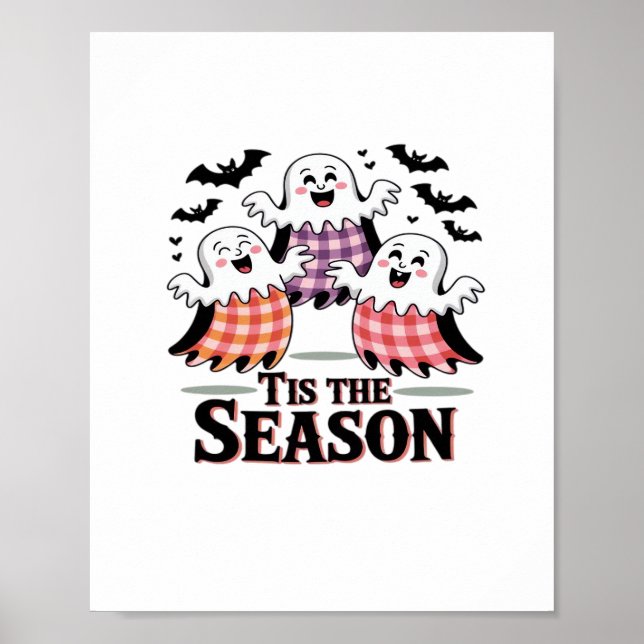 Tis The Season Checkered Halloween Poster (Front)