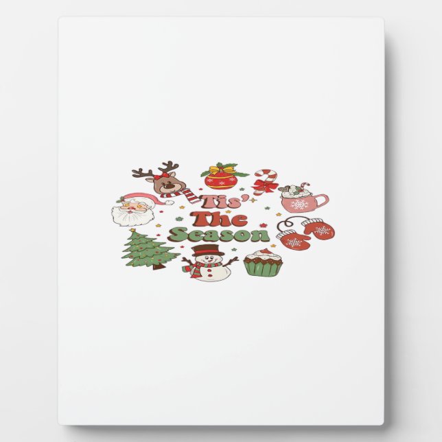 Tis The Season Christmas Acrylic Block Plaque (Front)