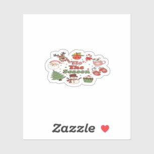 Tis The Season Christmas Acrylic Block Sticker