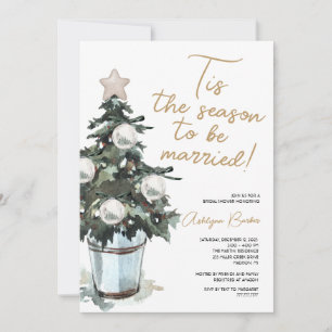 Tis the Season Christmas Bridal Shower Invitation