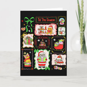 Tis The Season Christmas Gingerbread Santa Book Te Card