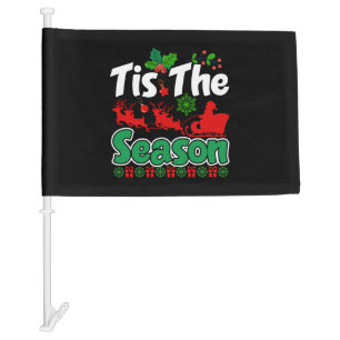 Tis The Season Christmas Holiday Design-61067 Car Flag