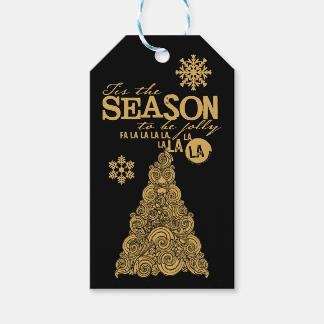 Tis the Season Christmas holiday gift tag (Front)