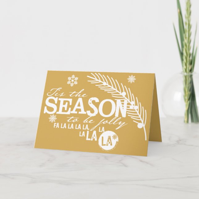 Tis the Season Christmas Holiday Greeting Card (Front)