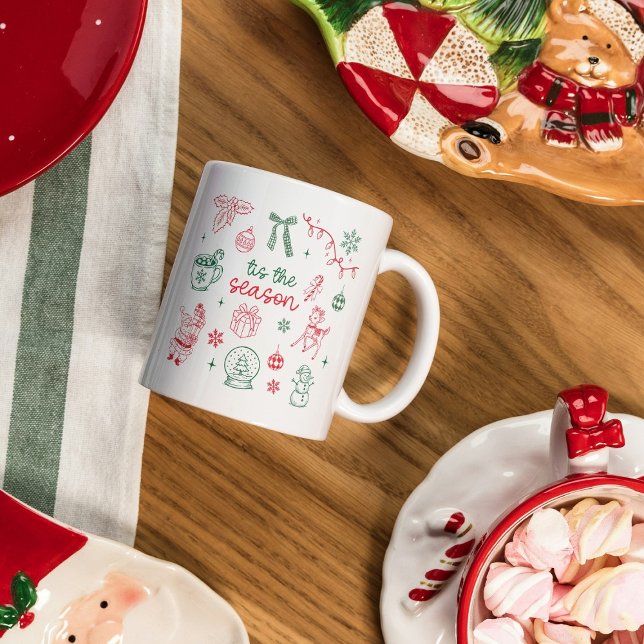 “Tis the Season” Christmas Holiday Icons Coffee Mug (Creator Uploaded)