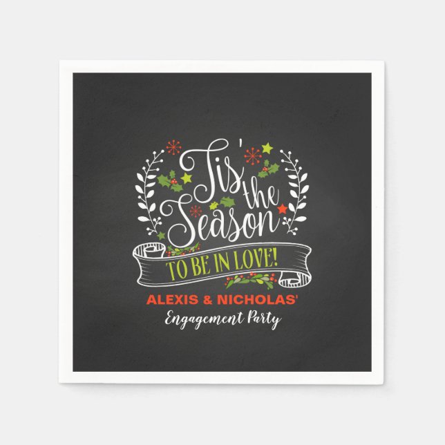 Tis the Season Christmas/Holiday Napkins (Front)