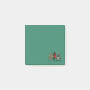 "Tis the Season" Christmas Holiday Plaid Leopard Post-it Notes