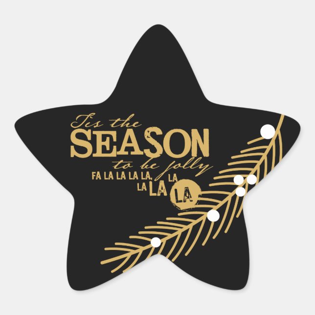 Tis the Season Christmas Holiday Sticker (Front)