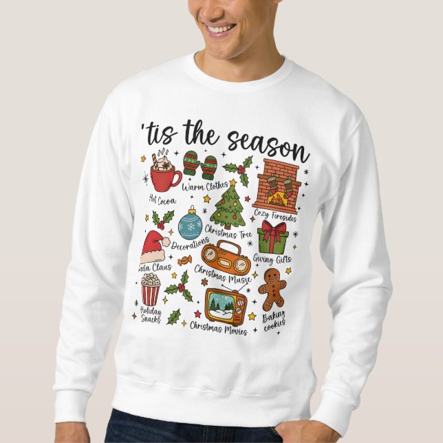 ’Tis the Season Christmas Icons Sweater (Front)