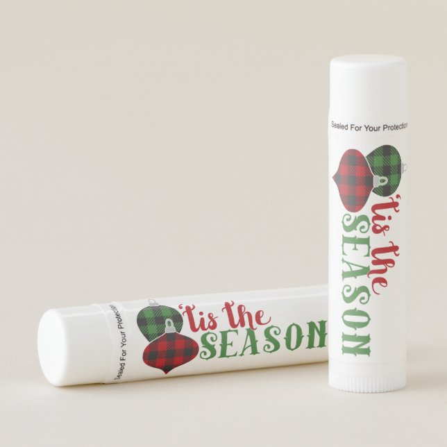 Tis The Season Christmas Party Favor Lip Balm (Front)
