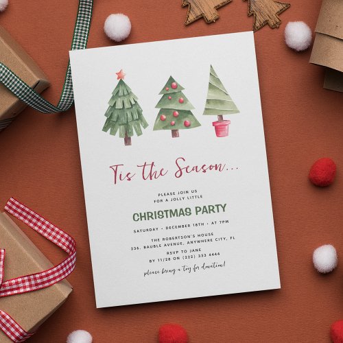 Tis the Season Christmas Party Invitation