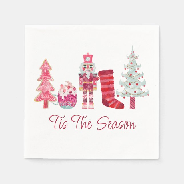 Tis The Season Christmas Party Napkins (Front)