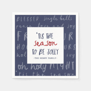 'Tis the season Christmas party Napkins