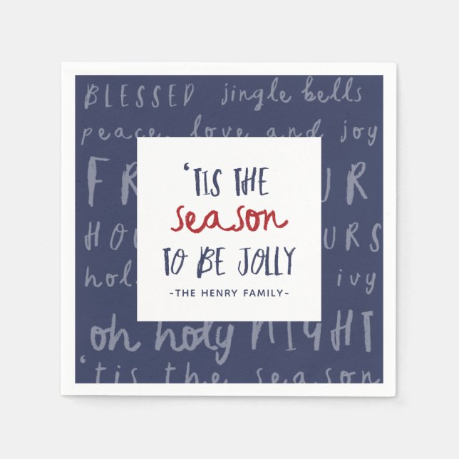 'Tis the season Christmas party Napkins (Front)
