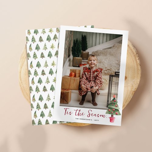 Tis the Season Christmas Photo Holiday Card
