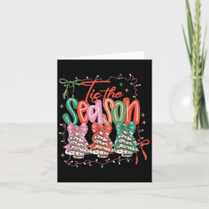 Tis The Season Christmas Tree Cake Cute Preppy Xma Card