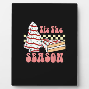 Tis The Season Christmas Tree Groovy Retro Debbie Plaque