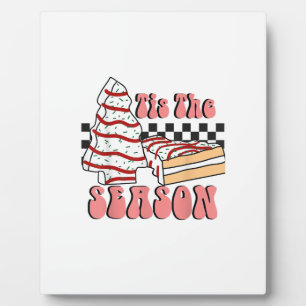 Tis The Season Christmas Tree Groovy Retro Debbie Plaque