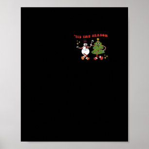 Tis The Season Christmas Tree Pals Classic Trendy Poster