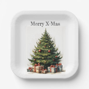 🎄🍽️ 'Tis the Season Christmas Tree Paper Plates