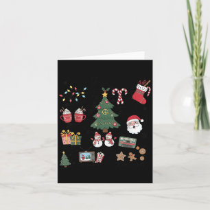 Tis The Season Christmas Tree Santa Claus Baking C Card