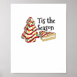 Tis The Season Christmas Tree Vintage Christmas Co Poster
