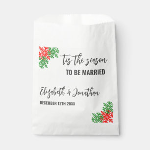 Tis The Season Christmas Wedding Favor Bag