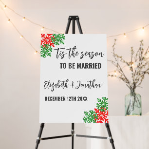 Tis The Season Christmas Wedding Foam Board