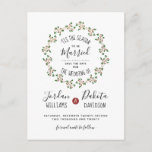 &#39;tis The Season | Christmas Wedding Save The Date Announcement Postcard at Zazzle