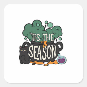 Tis The Season Classic Minimal Simple Square Sticker