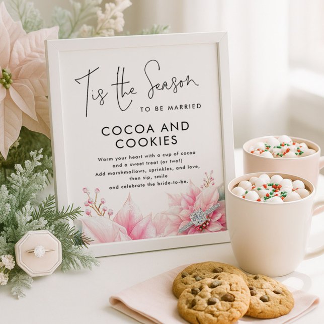 Tis the season Cocoa Cookies Sign Bridal Shower (Creator Uploaded)