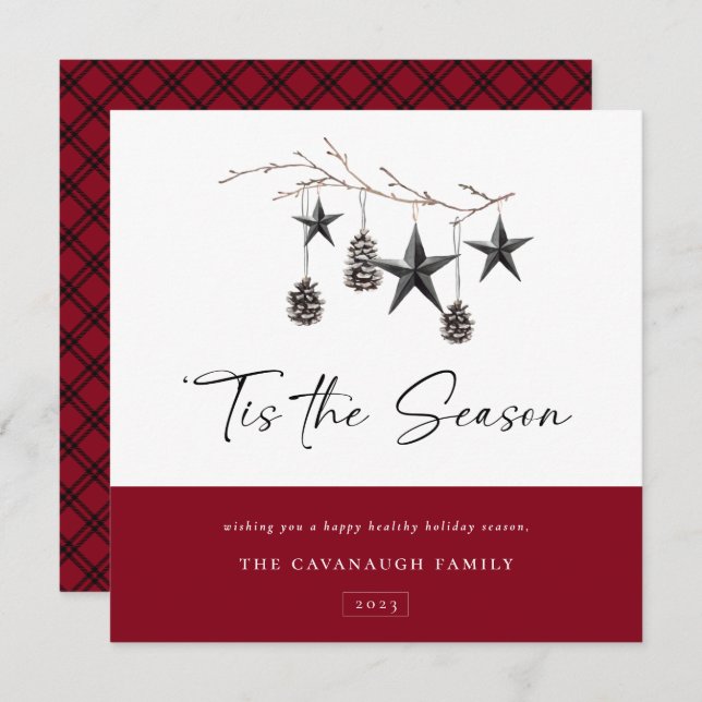 'Tis the Season Cozy Nature Holiday Card (Front/Back)