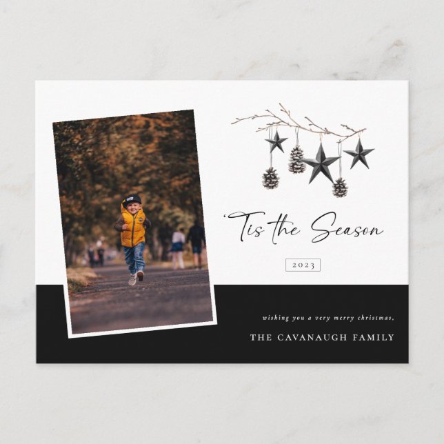 'Tis the Season Cozy Nature Photo Holiday Postcard (Front)