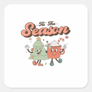 Tis The Season Creative Style Cute Design Square Sticker