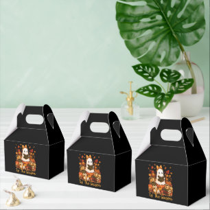Tis The Season Cute Ghost Reading Book Autumn Favor Boxes