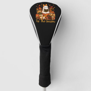 Tis The Season Cute Ghost Reading Book Autumn Golf Head Cover