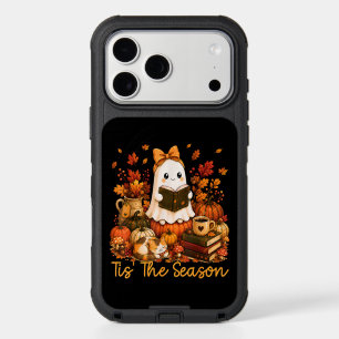 Tis The Season Cute Ghost Reading Book Autumn iPhone 17 Pro Max Case