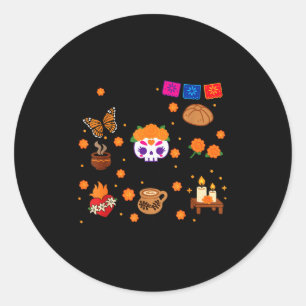 Tis The Season Dia De Los Muertos Mexican Day Of T Classic Round Sticker