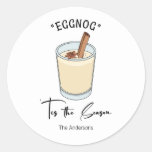 Tis The Season Eggnog Holiday Classic Round Sticker