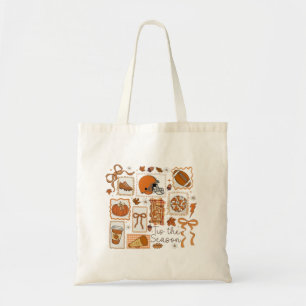 🍂 Tis the Season Fall Football Graphic 🏈 Tote Bag