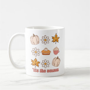 Tis The Season Fall Leaves, Pie & Pumpkin Graphics Coffee Mug