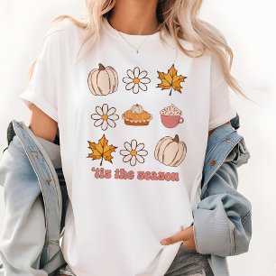 Tis The Season Fall Leaves, Pie & Pumpkin Graphics Tri-Blend Shirt