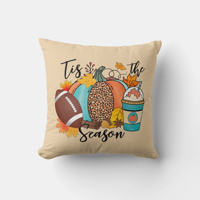 Tis The Season | Fall | Rugby Throw Pillow (Front)