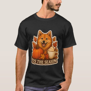 Tis The Season Finnish Spitz Dog Fall Autumn Pumpk T-Shirt