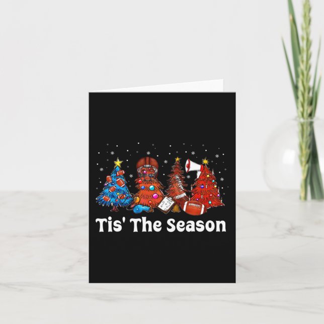 Tis The Season Football Christmas Ornaments For Ad Card (Front)