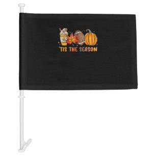 Tis The Season Football Fall Thanksgiving Football Car Flag
