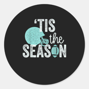 Tis The Season Football Family I Heart Football Se Classic Round Sticker