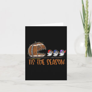 Tis The Season Football Pumpkin Ghost Boo Hallowee Card
